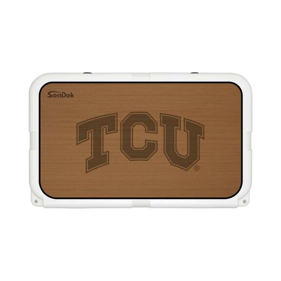 SeaDek Cooler Pad - Collegiate Collection - Fits YETI Tundra 45 - Mocha / Black, Texas Christian University image number 0