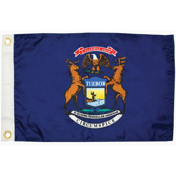 Michigan State Flag, 12" x 18" image number 0