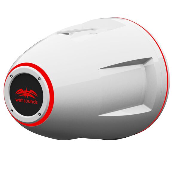 REV 10 HD White 10" Marine Tower Speakers with XW-W Grille & RGB LED Rings (Pair) image number 2