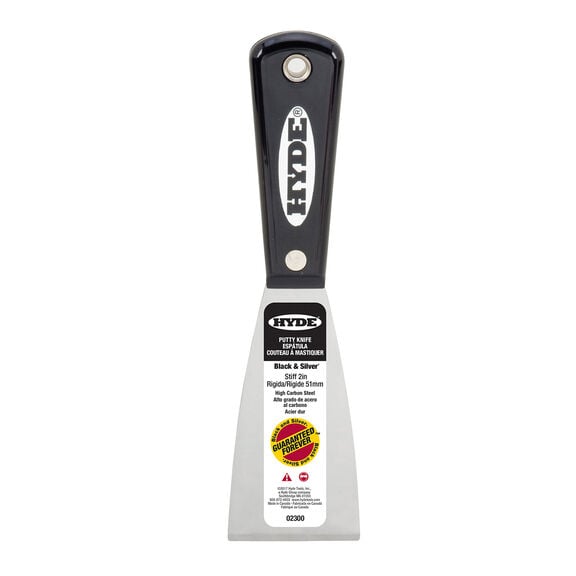 Black & Silver 2'' Stiff Putty Knife image number 1