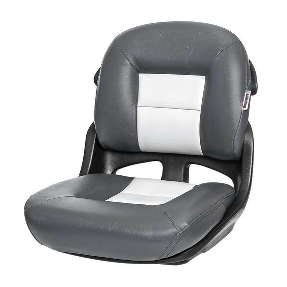 Elite Fisherman's Armless Low Back Helm Seat, Charcoal/Gray image number 0