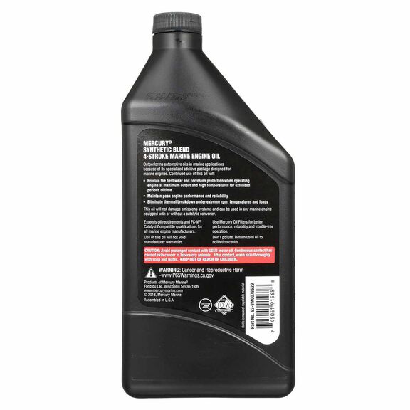 SAE 25W-40 Synthetic Blend 4-Stroke Marine Engine Oil image number 1