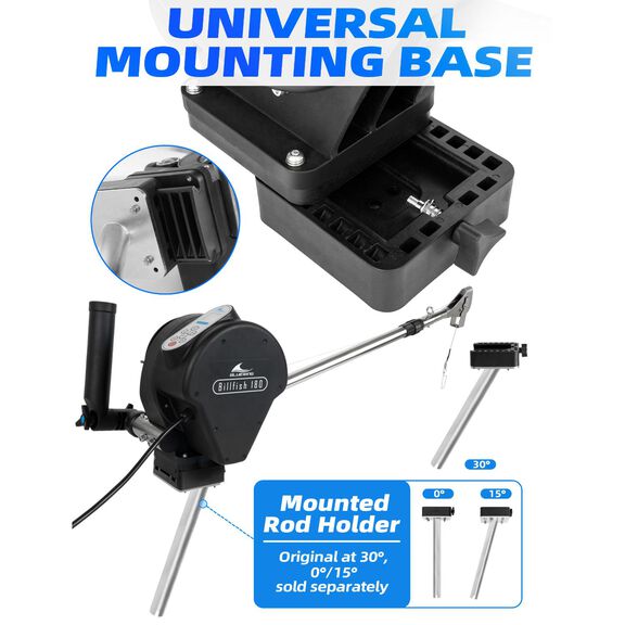 BLUEWING Electric Auto Downrigger Black Billfish 180 image number 2