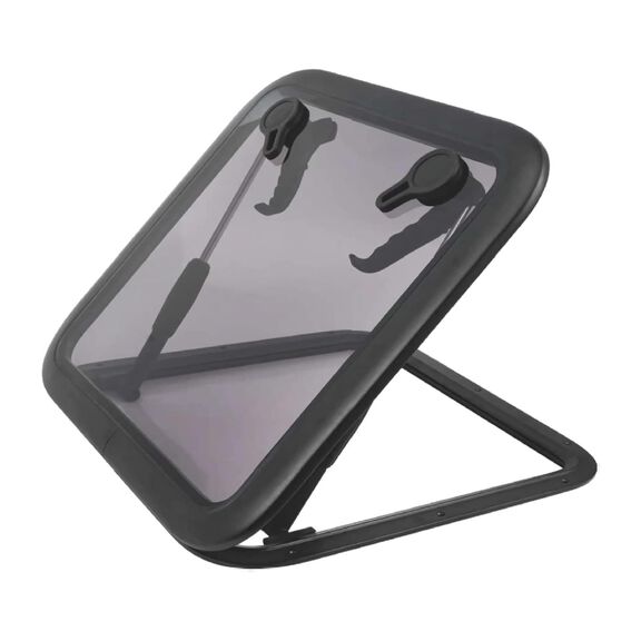SEAFLO 01-Series 19.9" x 19.9" Black Aluminum Square Deck Hatch image number 0