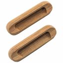 Teak Oblong Drawer Pull image number 0