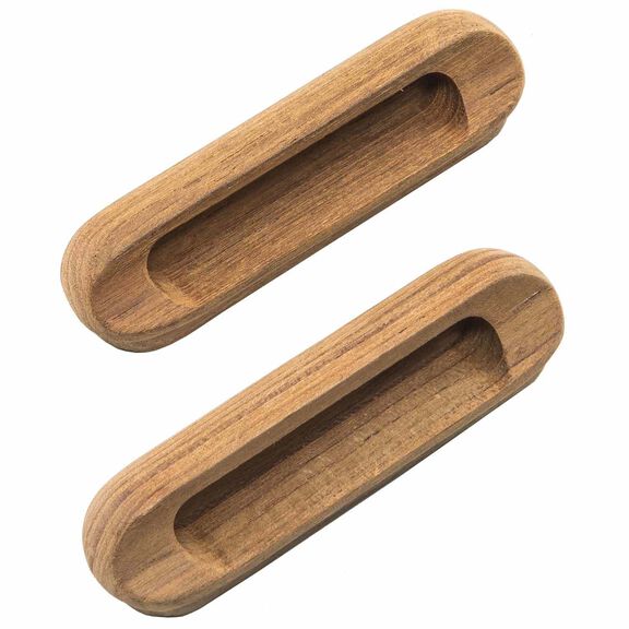 Teak Oblong Drawer Pull image number 0