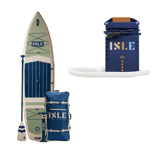 Isle Inflatable Seafoam Paddleboard and Electric Pump Bundle