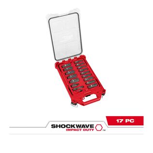 SHOCKWAVE&trade; Impact Duty&trade; Socket 3/8&rdquo; Dr SAE PACKOUT&trade; Set, 17 Piece