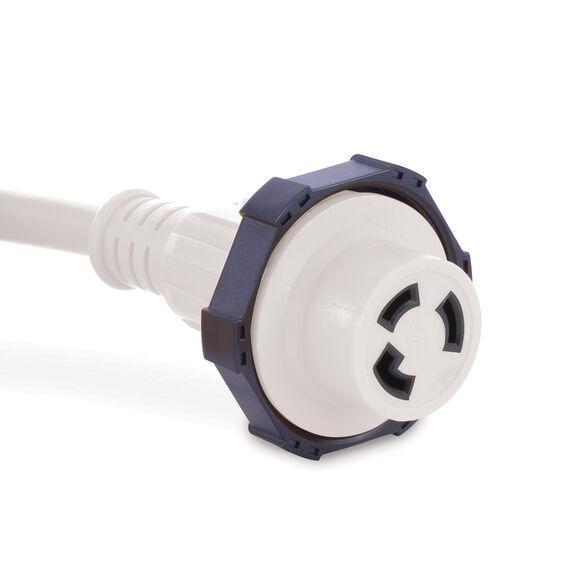 50 Foot Shore Power Cord Set, 30 Amp, 125V, White image number 2