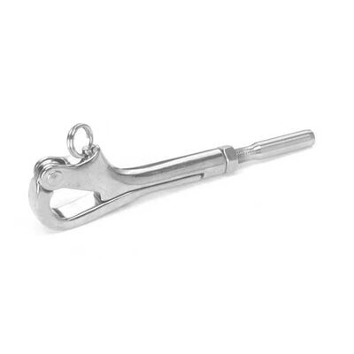 4" Stainless Steel Positive Locking Pelican Hook for 1/8" Wire