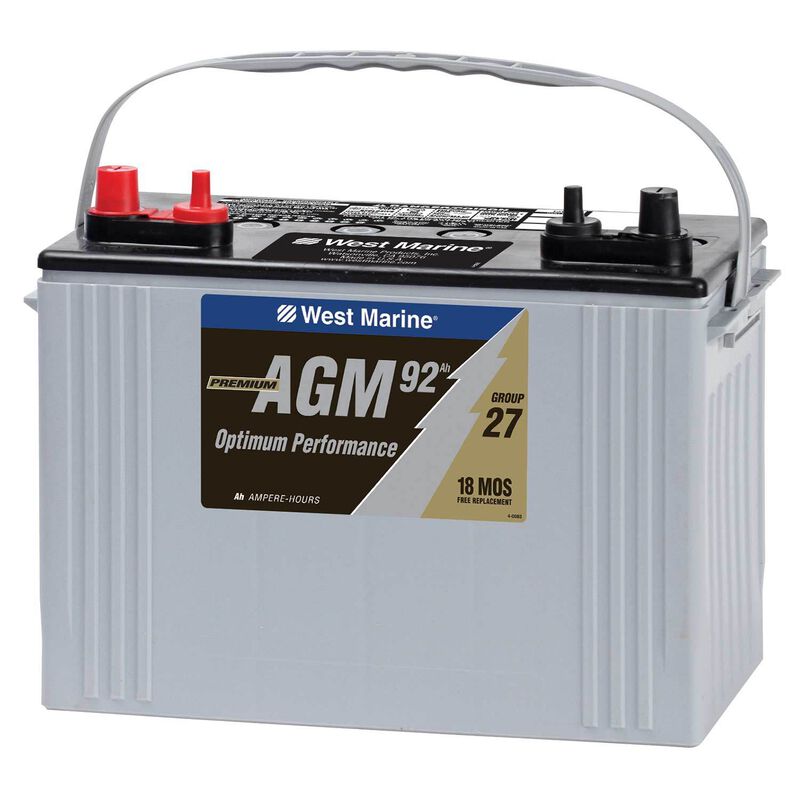 Group 27 Dual-Purpose AGM Battery, 92 Amp Hours image number null