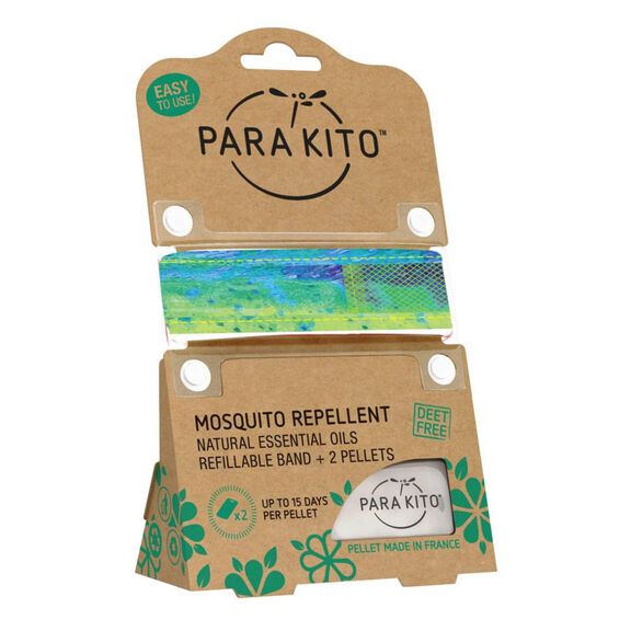 PARA'KITO Refillable Mosquito Repellent Wristband, Mahi-Mahi image number 1