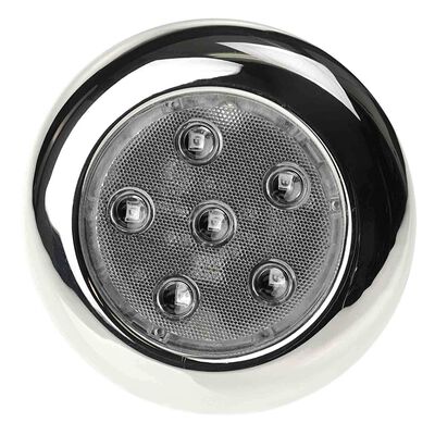 Stainless Steel Surface-Mount 4" LED Light, Blue
