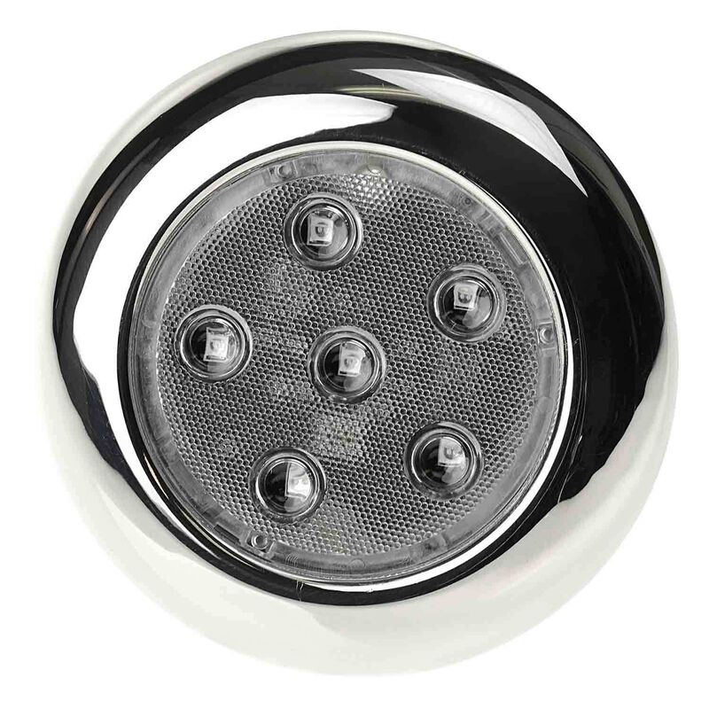Stainless Steel Surface-Mount 4" LED Light, Blue image number 0