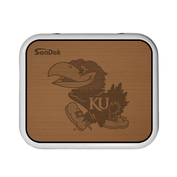 SeaDek Cooler Pad - Collegiate Collection - Fits YETI Roadie 24 - Mocha / Black, University of Kansas image number 0