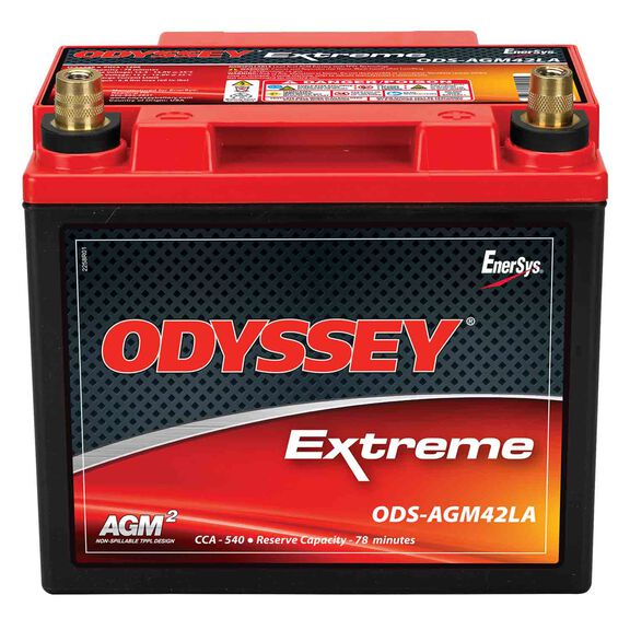 Odyssey Extreme ODS-AGM42LA AGM Powersport Battery with Thin Plate Pure Lead Technology, 42 Amp Hours, 540 Cold Cranking Amps, 725 Marine Cranking Amps, 78 Reserve Minutes image number 0