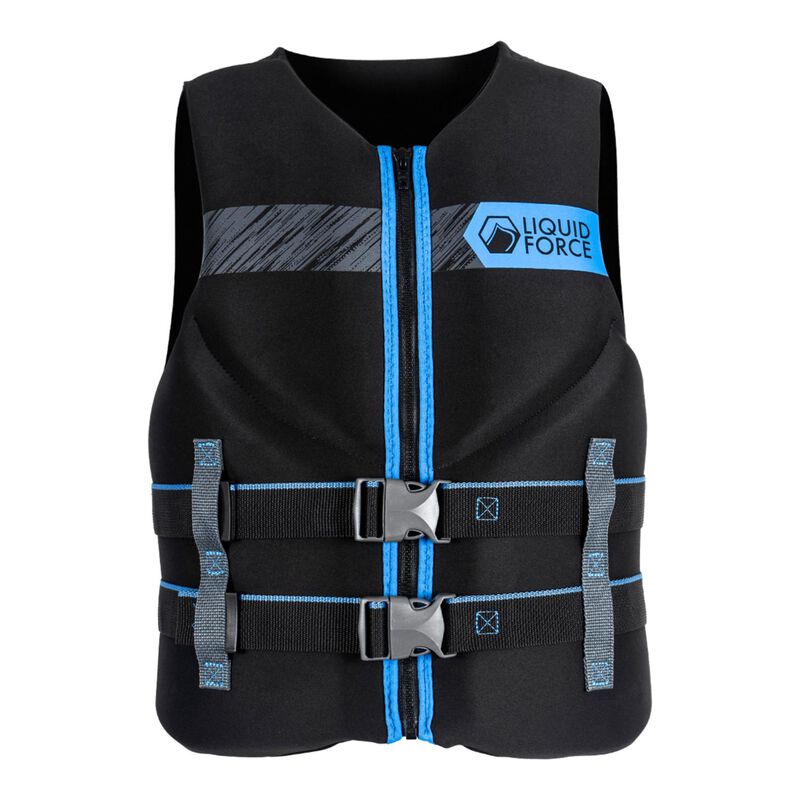 Liquid Force Men's Classic Hinge CGA Life Vest, in Black/Blue | by West Marine