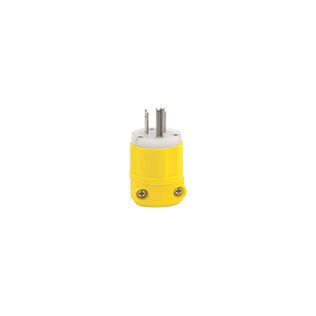 15 Amp 125 Volt Plug, Straight Blade, Industrial Grade, Grounding, Corrosion-Resistant