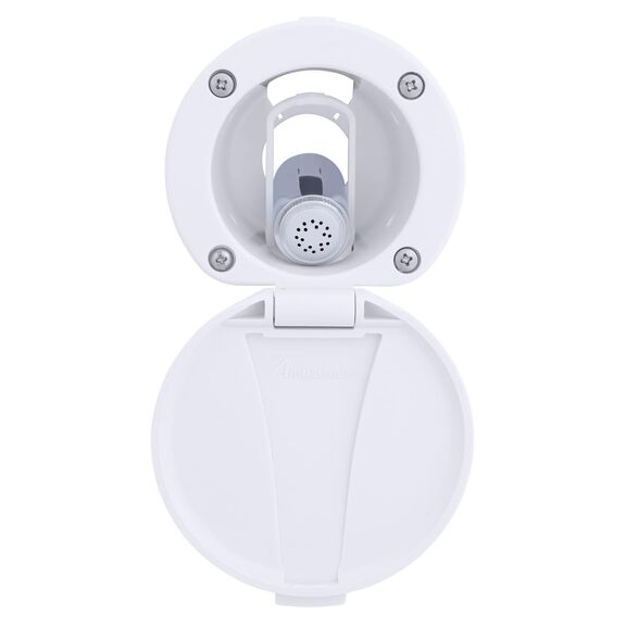 Recessed Shower Arctic White Cup & Lid, Hammer-Head Arctic White Sprayer, 10' White Rubber Hose image number 4