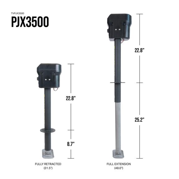 Trailer Valet PJX3500 Electric A-Frame Jack with Built-In Tongue Weight Scale, 3,500 lb Capacity image number 7