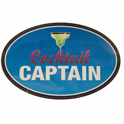 Cocktail Captain Removable/Restickable Boat Sticker