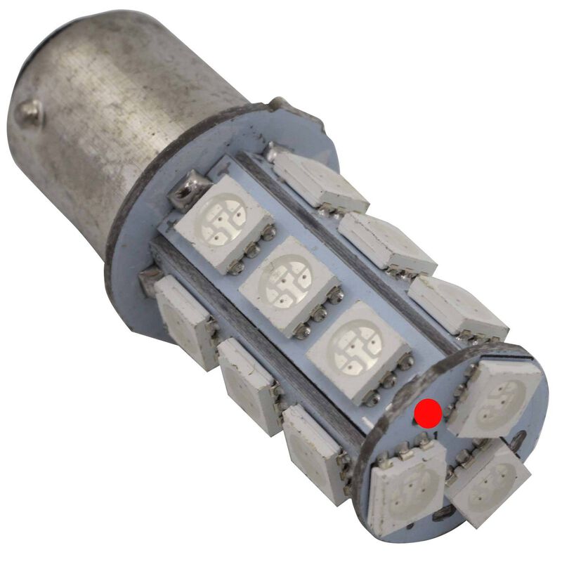 WEST MARINE Double Contact Index Bayonet BAY15D-1157 LED Bulb, Red ...