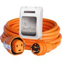 50' Dual Configuration Cordset & White Nonmetallic Inlet, 30A, Orange image number 0