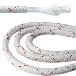White 3/8" X 150ft New England polyester double braid USA 