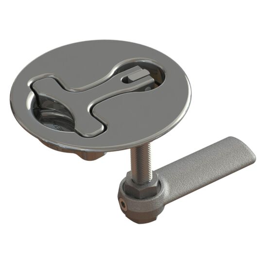 Hatch Lift, 3&rdquo; Round with Concealed Fasteners, Stainless Steel image number 0
