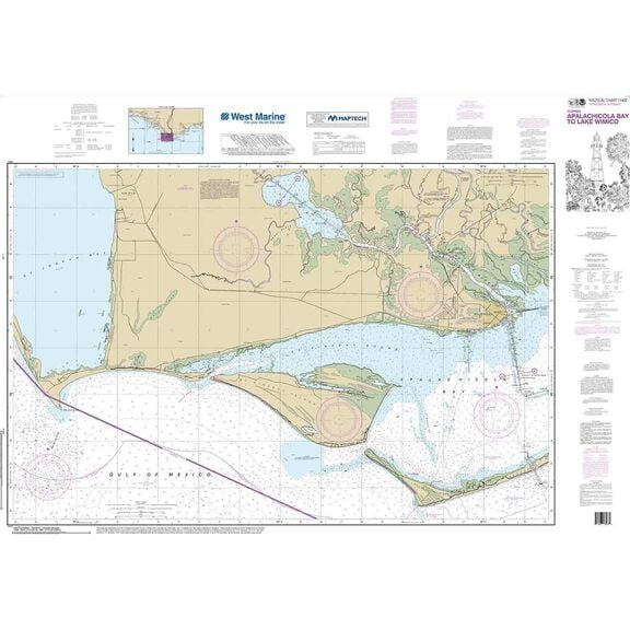 Maptech&reg; NOAA Recreational Waterproof Chart-Intracoastal Waterway Apalachicola Bay to Lake Wimico, 11402 image number 0
