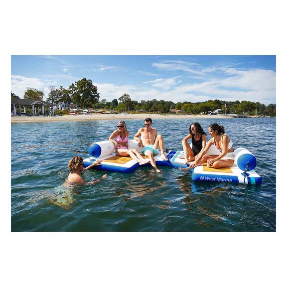 WEST MARINE Floating CDock Kit 10'6" x 6'8" x 8" Inflatable Platform