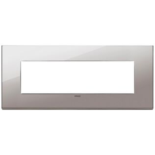 Vimar Eikon Total Look 22657.83 7-Module Cover Plate, Total Black Diamond