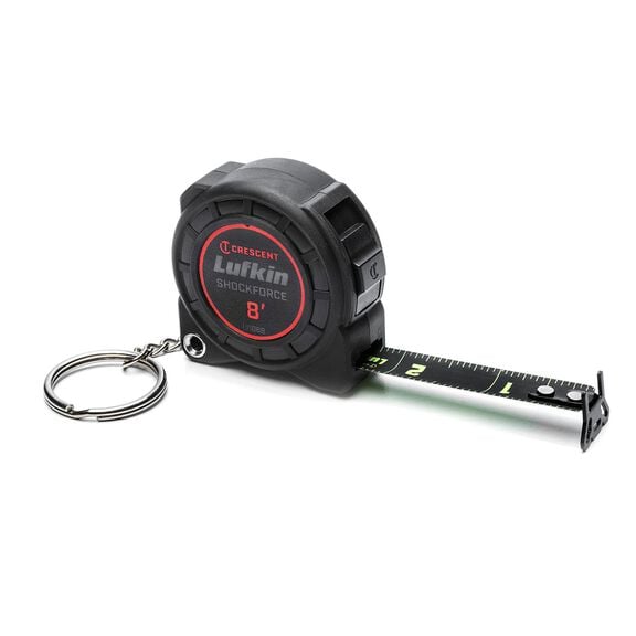 1/2" x 8' Shockforce Nite Eye Tape Measure Keychain image number 0