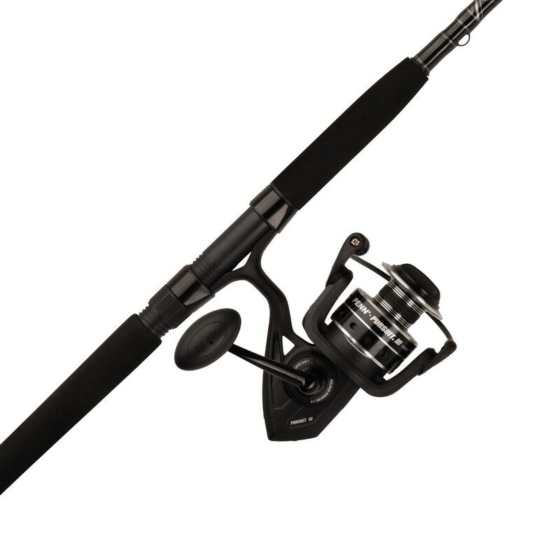 PENN Pursuit III Inshore Spinning Visserijspoel, Maat 3000, Corrosiebestendig Grafiet Lichaam en Lijncapaciteit Ringen, Machined Aluminium Superline Spoel, HT-100 Drag System, Zwart/Zilver PENN Pursuit III Inshore Spinning Visserijspoel, Maat 3000, Corrosiebestendig Grafiet Lichaam en Lijncapaciteit Ringen, Machined Aluminium Superline Spoel, HT-100 Drag System, Zwart/Zilver