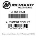 Mercury Marine / Quicksilver Alignment Tool Assembly 91-805475A1 image number 1