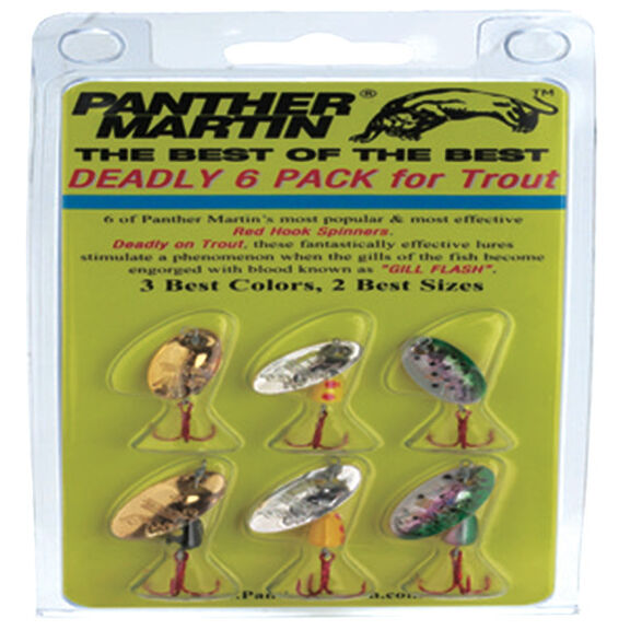 Deadly Six Spinnerbait Kit, #2/#4, Black & Gold/Yellow & Red/Rainbow image number 0
