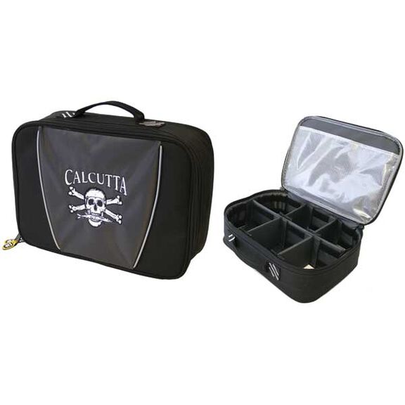 calcutta fishing reel case Explorer Rolling 5-Tray Tackle Bag The cover is designed to be mounted while the reel is on or off the rod CALCUTTA Medium Fishing Reel Case