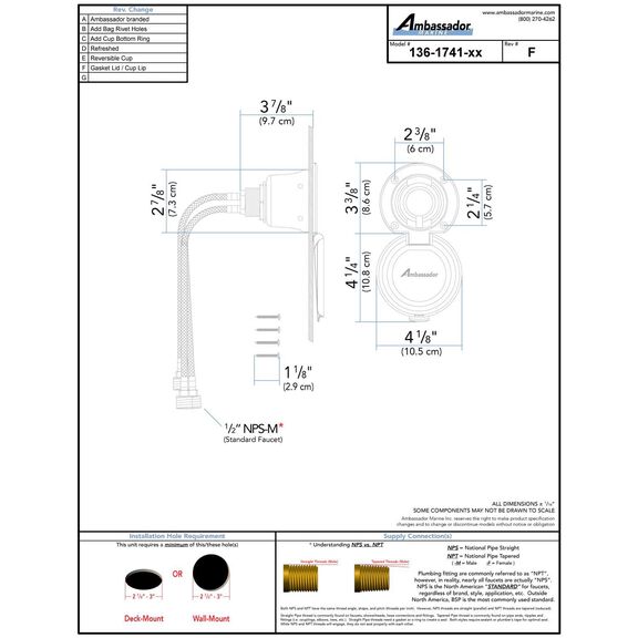 Aidack Recessed Control Valve Hot/Cold Mixer, Black Cup with Stainless Steel Lid w/Gasket, Chrome Aidack Handle image number 3
