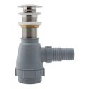 1-3/4" Drain, Touch Trap Sink Drain with Cover no Overflow, 1-1/4" & 1-1/2" Hose Barb Brushed Nickel image number 1