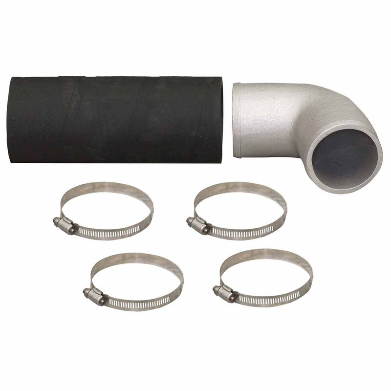 18-1992-1 80 Degree Exhaust Elbow Compatible with 3" Hose image number 0