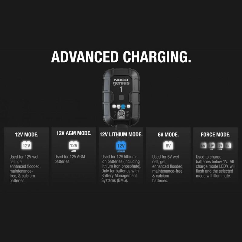 THE NOCO COMPANY Noco Genius Automatic Portable Battery Charger, 1 Amp
