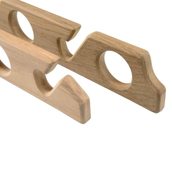 Teak 6-Rod Storage Rack, Pair image number 1