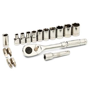 17-Piece Metric 1/4" Drive Socket Set