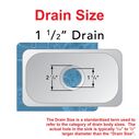 Oval Sink Ultra-Mirror Finish, 304 Stainless Steel, 1-1/2" Drain, SoundKOTE, With Studs image number 4