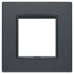 Vimar Eikon 2-Module Classic Cover Plate, Anodized Aluminium, Matt Anthracite