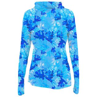 Women's Coral Tropics Performance Hooded Shirt