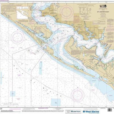 Maptech® NOAA Recreational Waterproof Chart-St Andrew Bay, 11391
