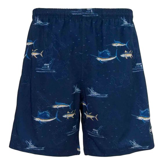 Men's Marine Charts Swim Trunks image number 0