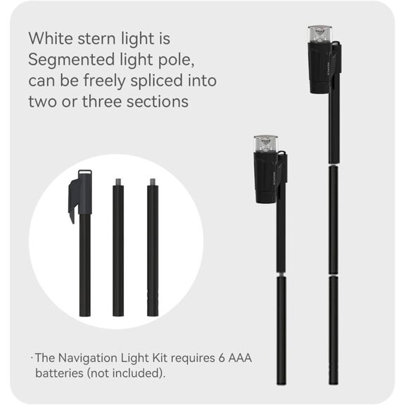SEAFLO 01 Series Portable LED Navigation Light Kit w/ C-Clamp Mount & Telescopic Pole image number 4