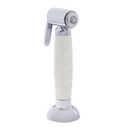 Deck-Mount Sprayer Hammer-Head Warm White Sprayer, 6' Stainless Steel Hose, Elite Holder image number 0